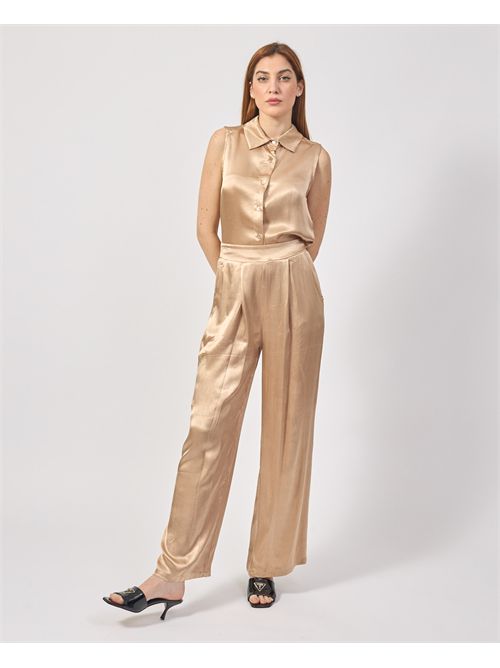 Yes Zee Women's Trousers with Pleats and Elasticated Waist YES ZEE | P367-EN000340